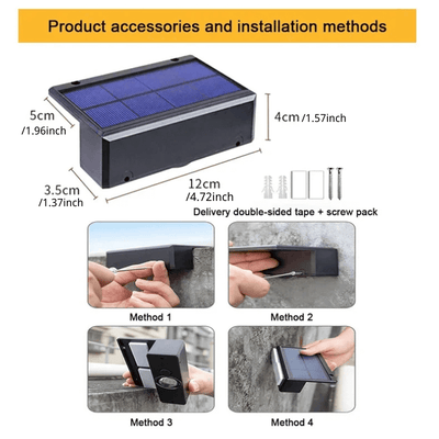 Doppelte LED Solar-Wandlampe