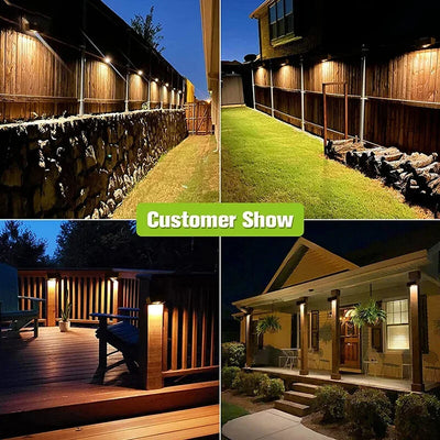 Doppelte LED Solar-Wandlampe