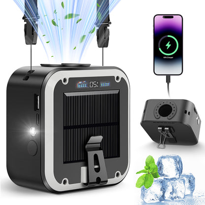 Dual Clips Solar Outdoor Fan