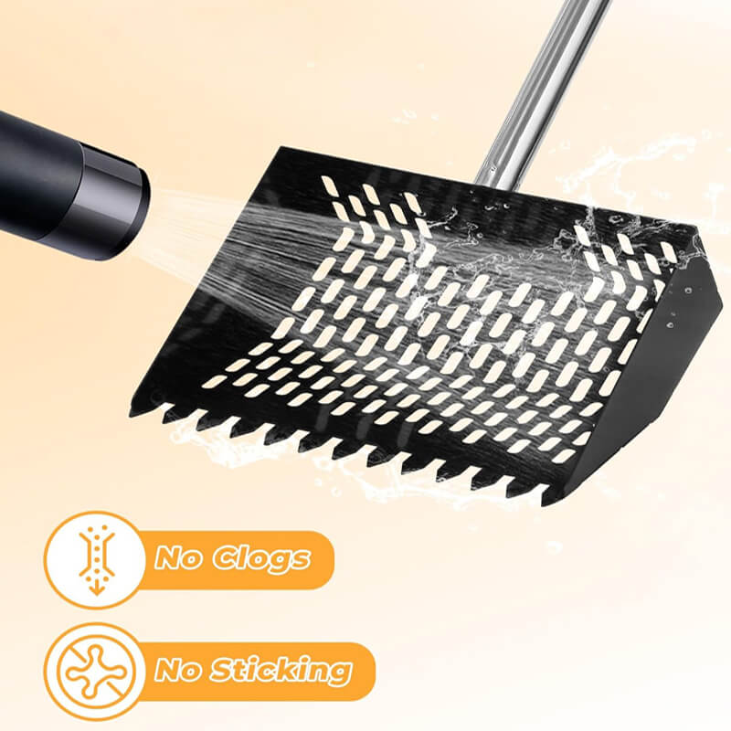 Easy to Rinse Metal Chicken Coop Scooper