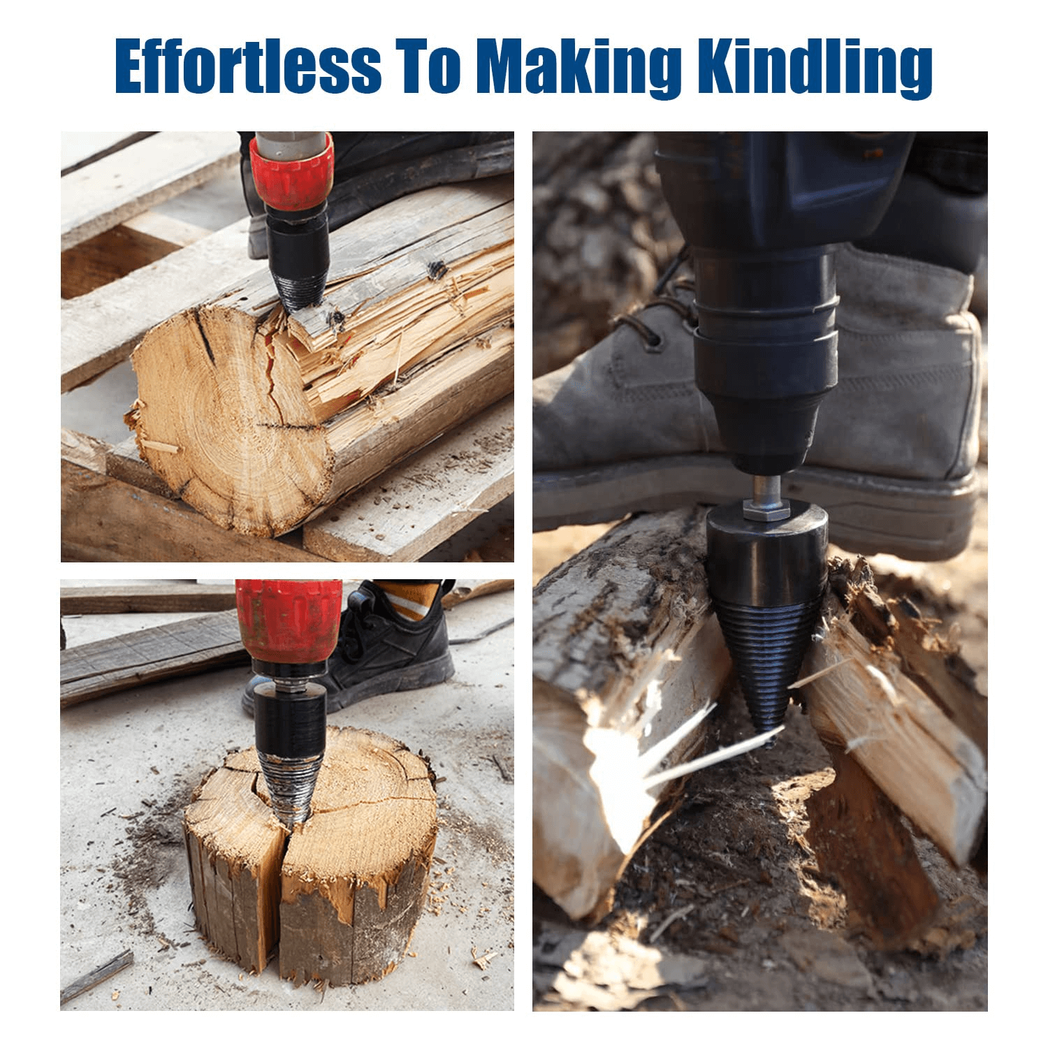 Log splitter for deals drill