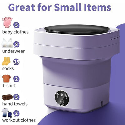 15L Foldable Washing Machine with Blue Light & UV Sterilization