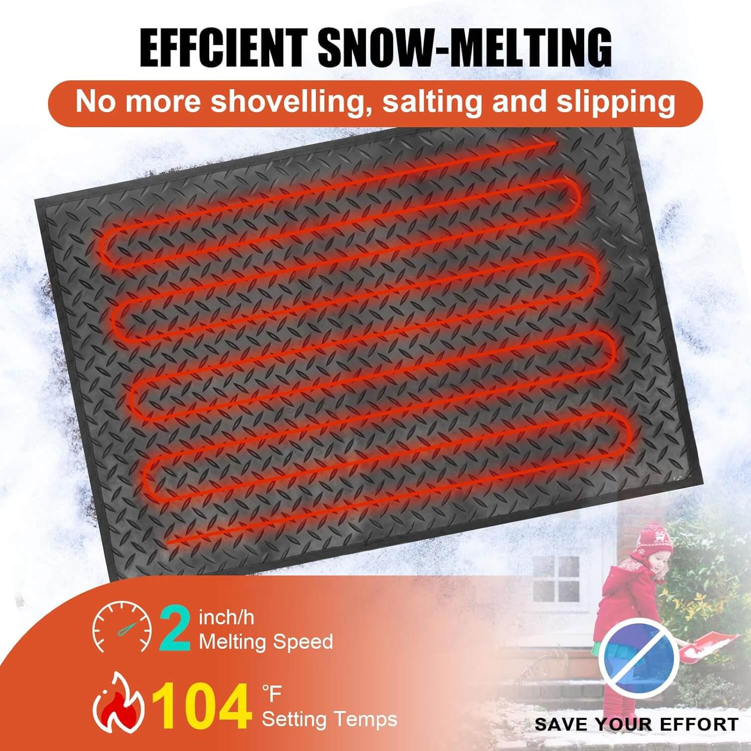 Cozy Products Ice-Away Snow Melting Mat - The Warming Store