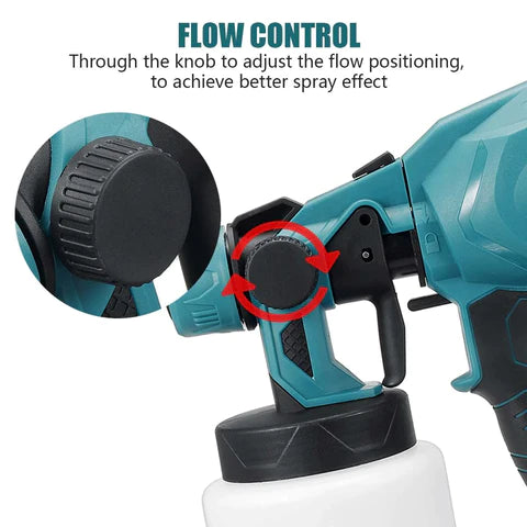 The flow control knob enables continuous and precise adjustments of the spray output, the kettle can be filled with 0-1000ml, the counterclockwise rotation, the larger flow volume, and vice versa.