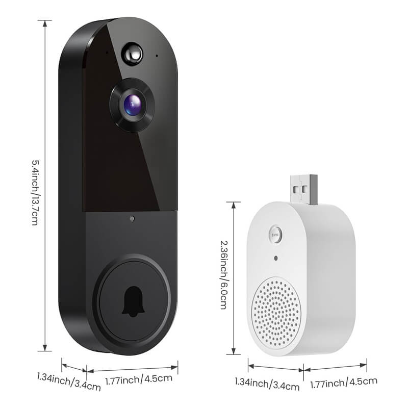 Indoor/Outdoor Surveillance Battery Powered 1080P Wireless Video Doorbell Camera