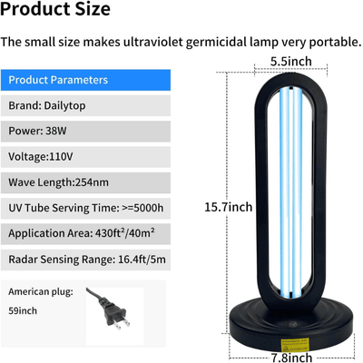 Luz desinfectante UV con ozono