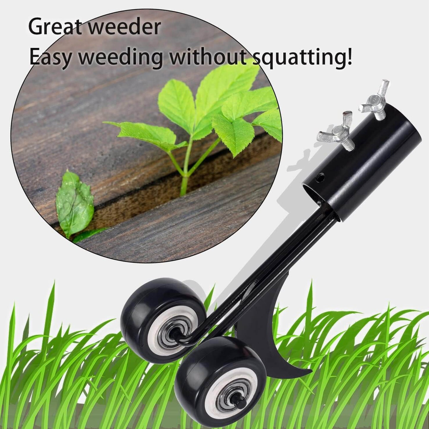 Adjustable Weed Puller with Wheels