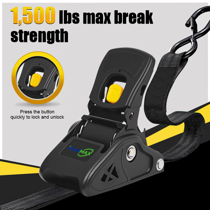 auto self retractable ratchet straps 1500lbs max break strength itoolmax
