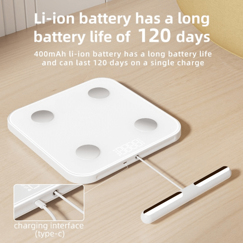 rechargeable body fat and weight scale and muscle itoolmax