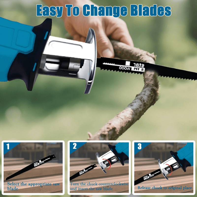 cordless reciprocating saw itoolmax easy to change