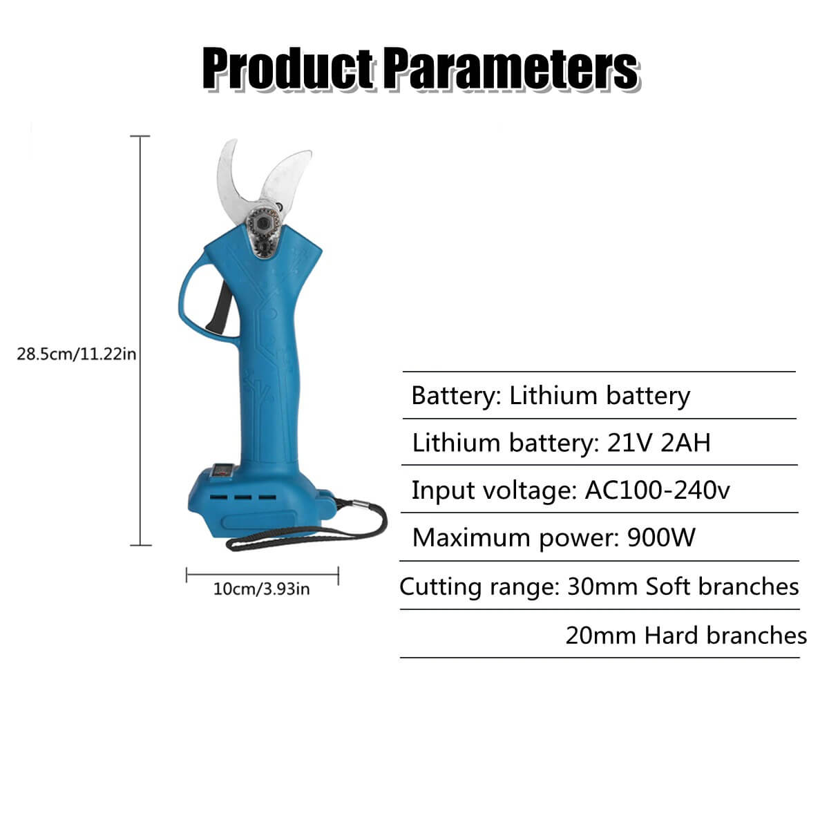 30mm Cordless Electric Pruning Shears - itoolmax