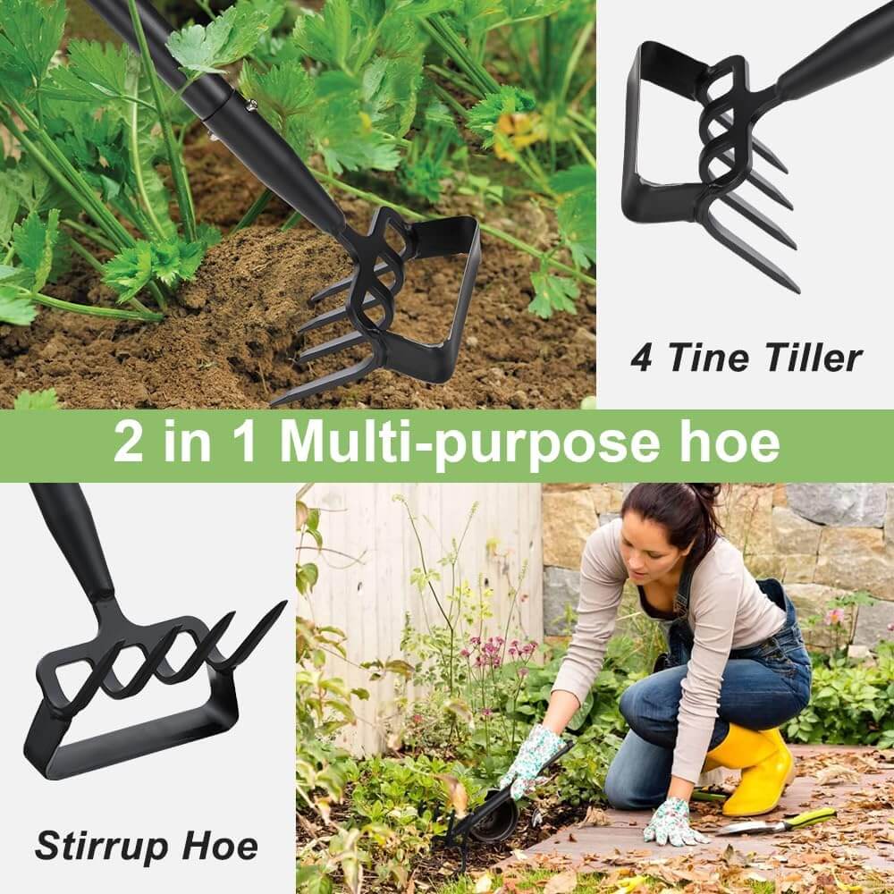 2-in-1 Hoe and Rake Garden Tool