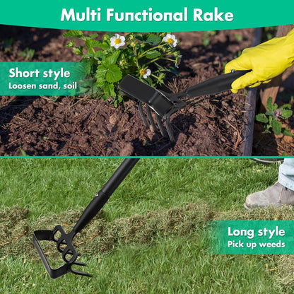 2-in-1 Hoe and Rake Garden Tool