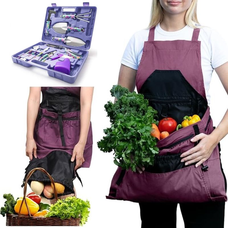 gardening apron with pockets 10pcs garden tool set