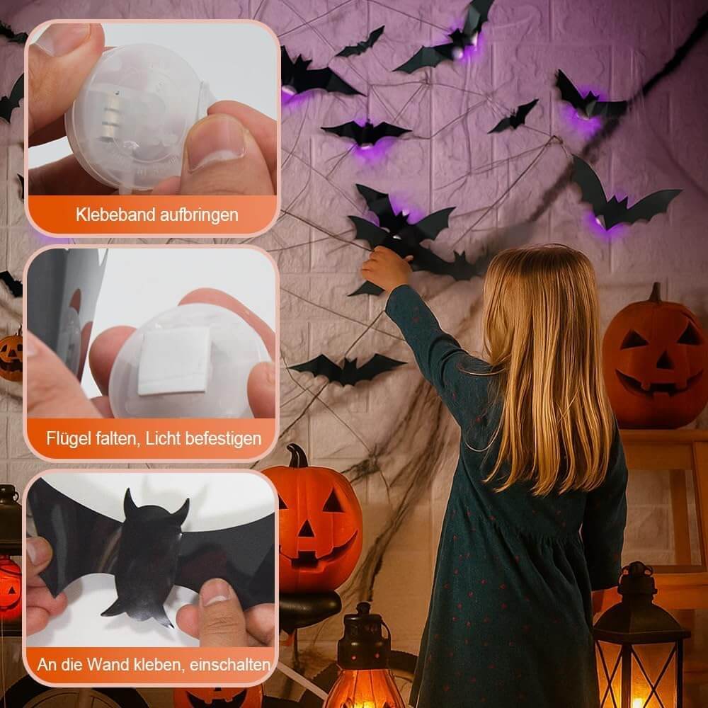 3D Bat Halloween Wall itoolmax