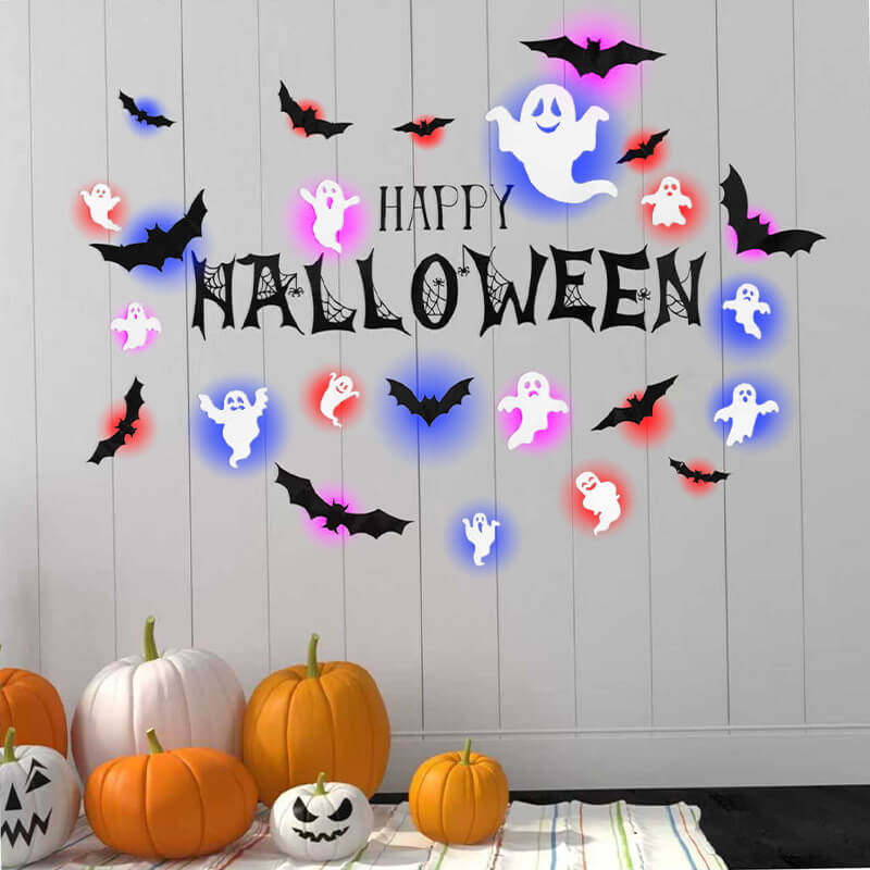 halloween decor 3d lighted bats itoolmax