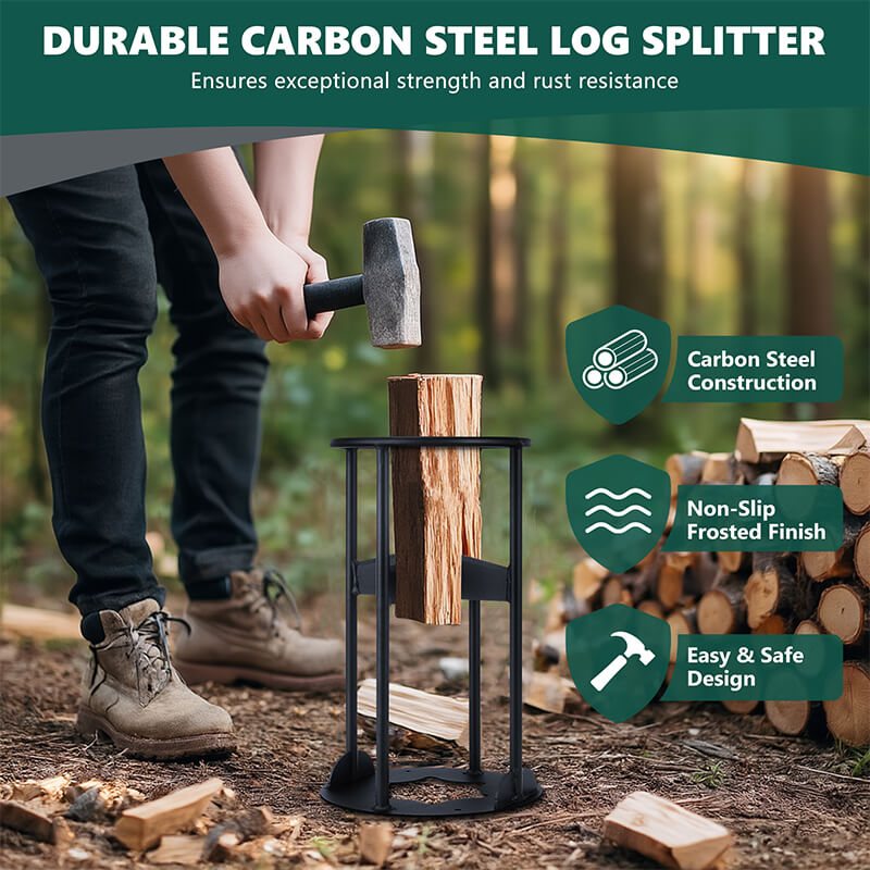 16.1'' Kinding Firewood Splitter with Cross Blade, Mini Wedge