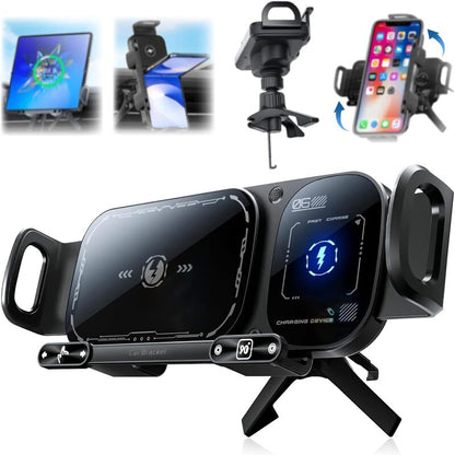 iToolMax 2 in 1 smart wireless car charger phone holder compatible