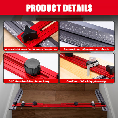 iToolMax stair tread template tool with dual scale details