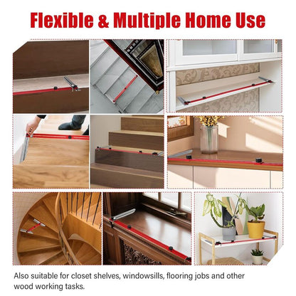 iToolMax stair tread template tool with dual scale flexible