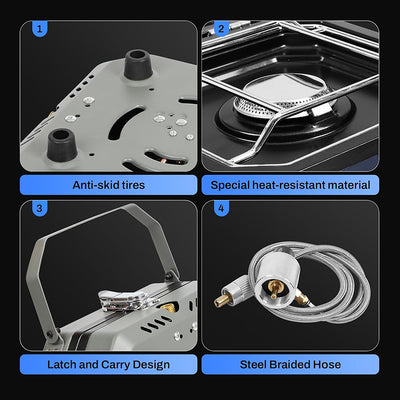 iToolMax 2 Burner Foldable Camping Stove