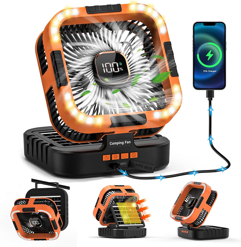 iToolMax 3 in 1 Solar Camping Fan