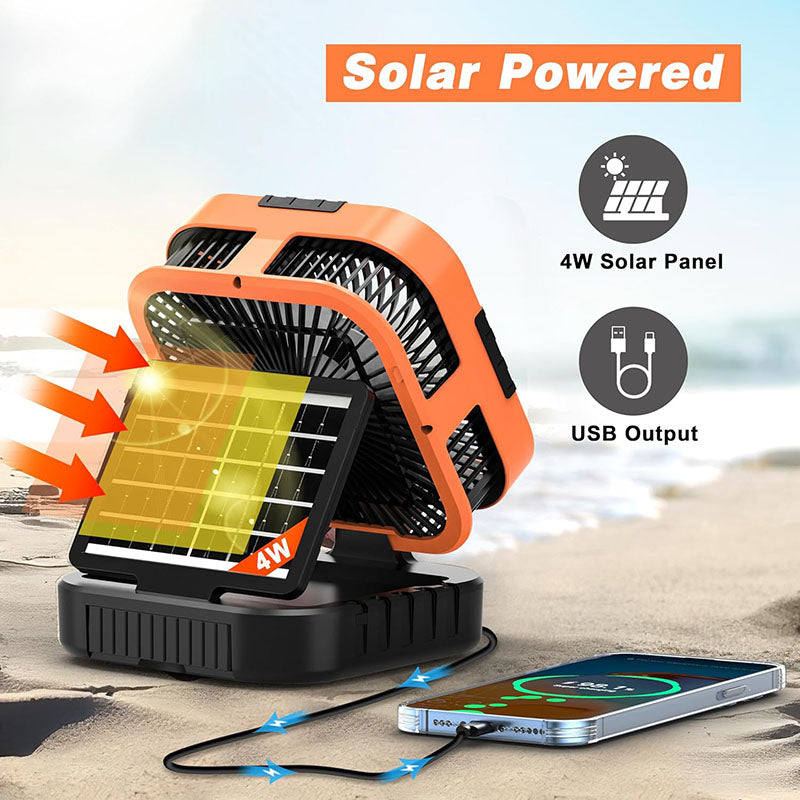 iToolMax 3 in 1 Solar Camping Fan