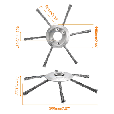 iToolMax 8 inches Steel Wire Trimmer Head for 4 in 1 Cordless Weed Eater Pro