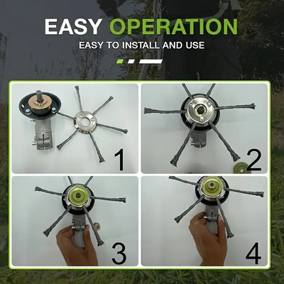 iToolMax 8 inches Steel Wire Trimmer Head for 4 in 1 Cordless Weed Eater Pro
