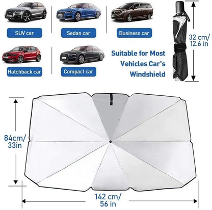 iToolMax Car Windshield Sun Shade Umbrella