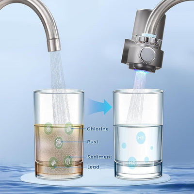 Effectively filters more than 70 harmful substances such as impurities, sediments, chlorine, etc. in tap water.