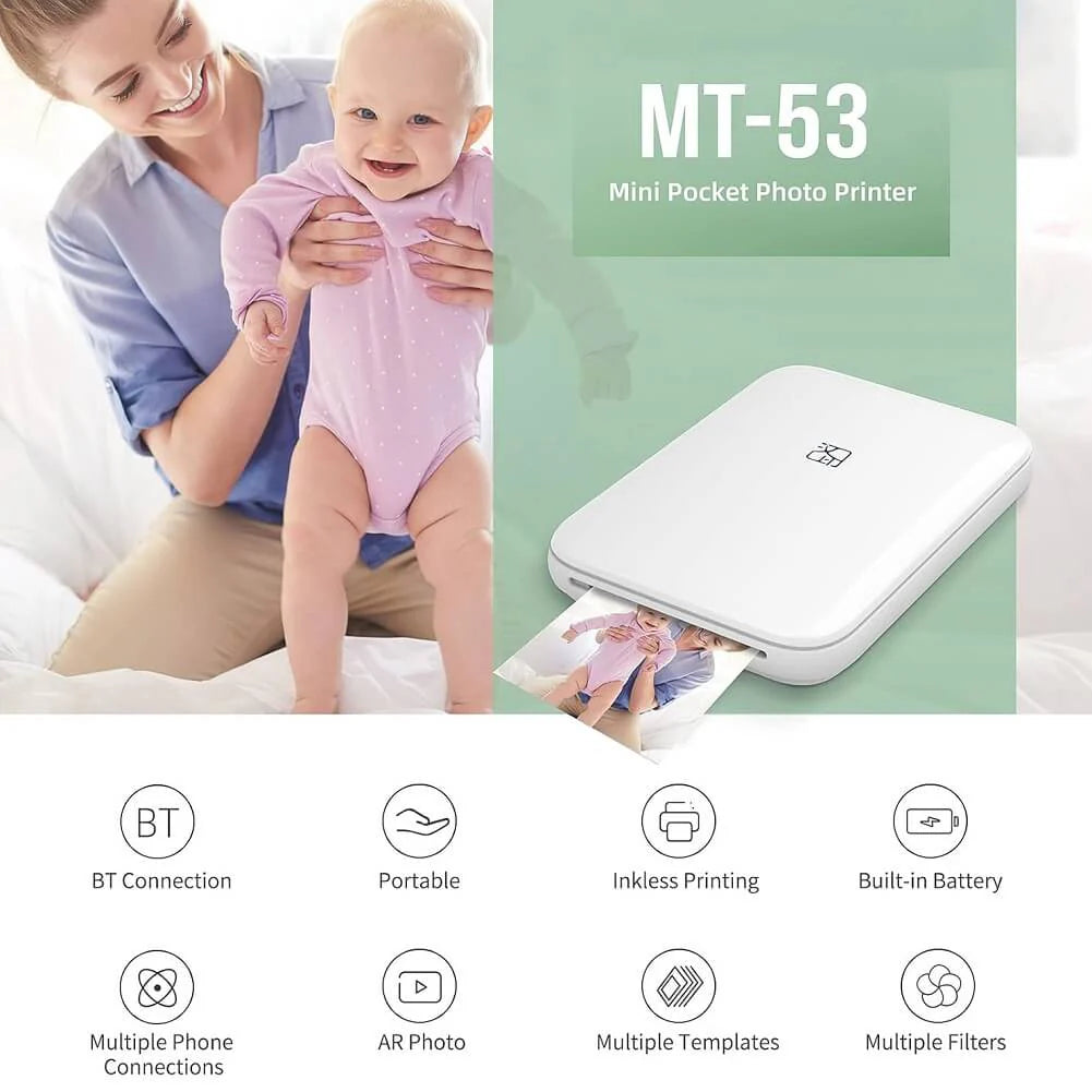 iToolMax Inkless Mini Photo Printer with AR Scanner