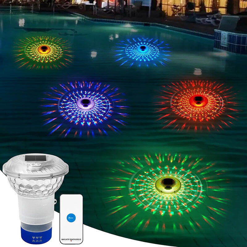 iToolMax Solar Pool Chlorine Floater with Colorful Light