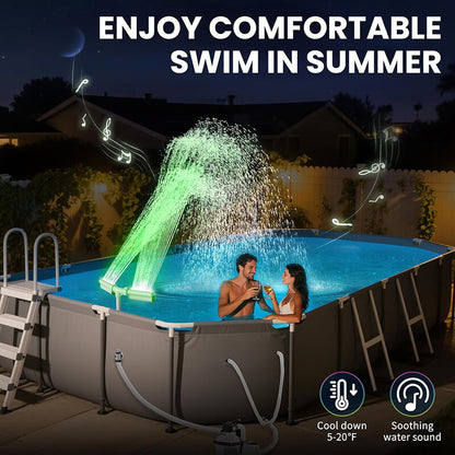 iToolMax Solar Pool Fountain with Lights