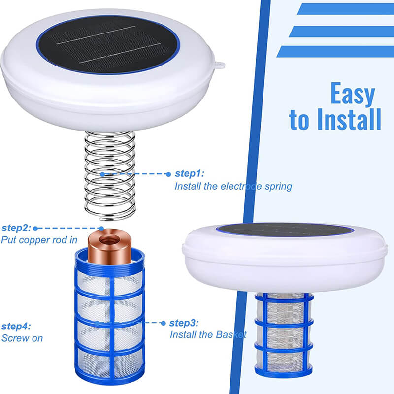 iToolMax Solar Powered Pool Ionizer with LED Light