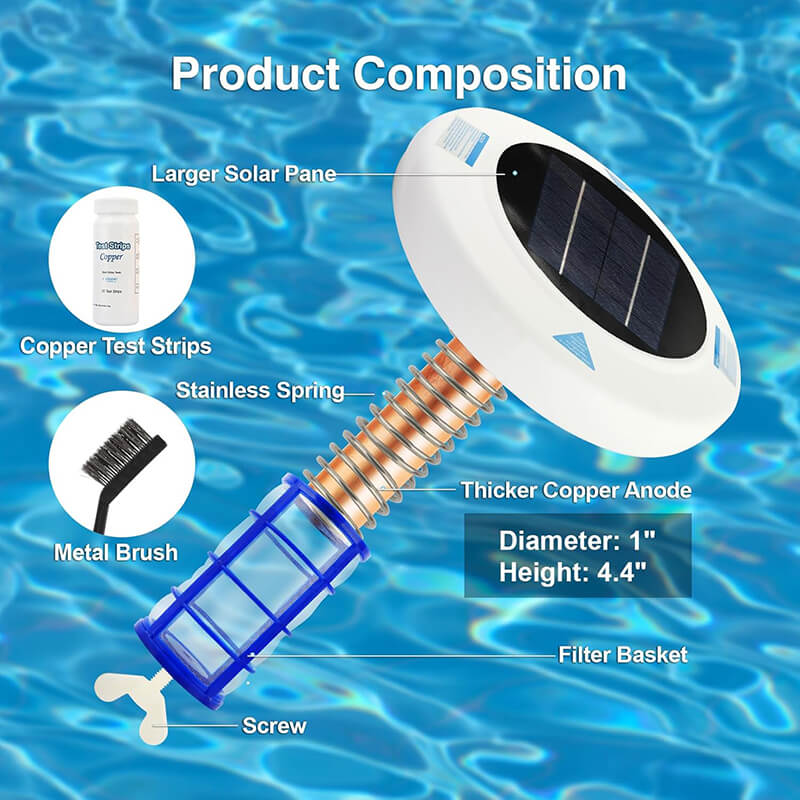 iToolMax Solar Powered Pool Ionizer with LED Light