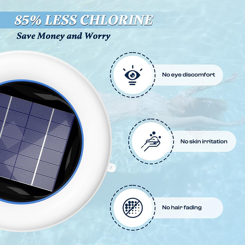 iToolMax Solar Powered Pool Ionizer with LED Light