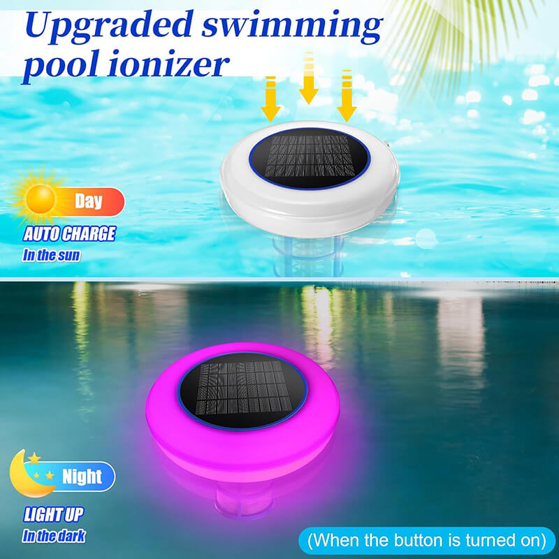 iToolMax Solar Powered Pool Ionizer with LED Light