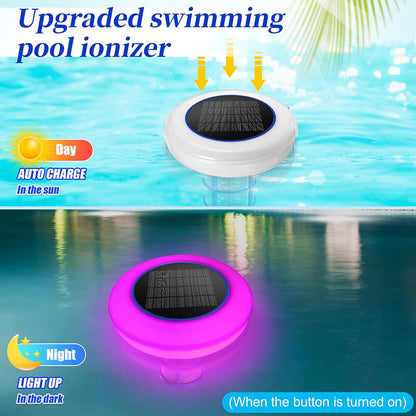 iToolMax Solar Powered Pool Ionizer with LED Light