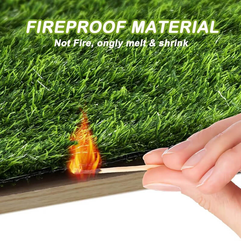 Made of PE & PP, with stable benzene back rubber on the back, not easy to peel and fade, strong durability, non-toxic and no chemical, eco-friendly. Has excellent UV resistant, fire retardant, waterproof, weather resistant performance, service life up to 10 years.