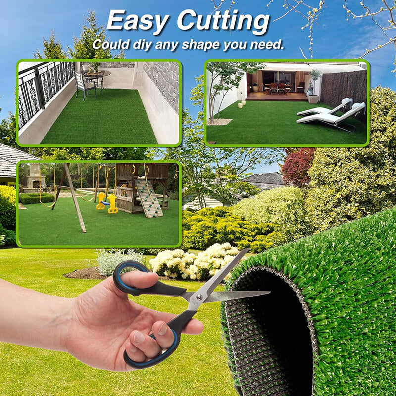 You only need to choose an area to put and roll out the grass and you are done! Made to withstand all weather conditions, this turf rug can also be cut to desired size or shape without causing any fraying to better accommodate your place.