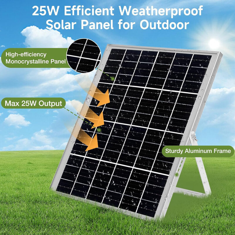 Maximizing the capture of solar energy, providing efficient electricity directly and charging from sunlight, solar conversion up to 25%. Maintenance-free, long-lasting performance. And provide a service life of more than 10 years.
