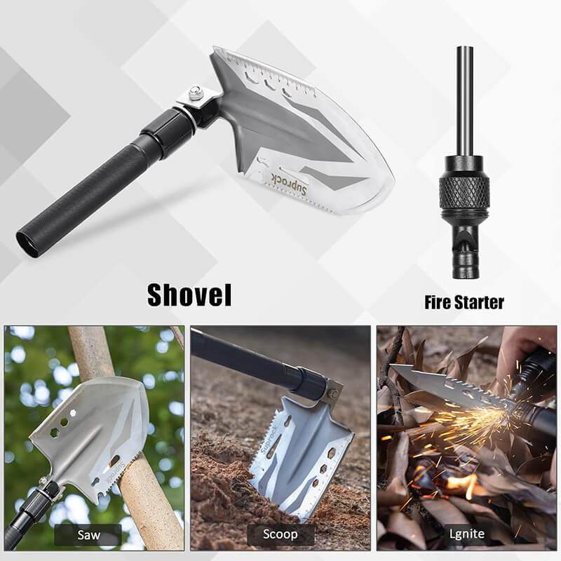 Kit de pala multiherramienta de supervivencia 25 en 1