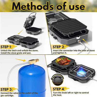 iToolMax 2 Burner Foldable Camping Stove