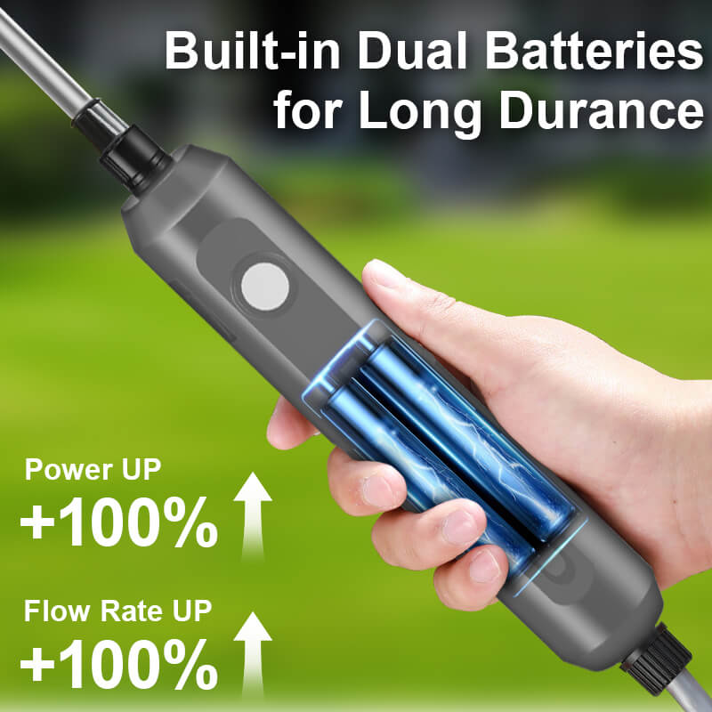 Equipped with a powerful 7.4V, 2*2000mAh rechargeable battery, our sprayer delivers 2-3 hours of consistent spraying on a single charge. No interruptions, no cords—just smooth, reliable performance that keeps up with your toughest spray tasks!