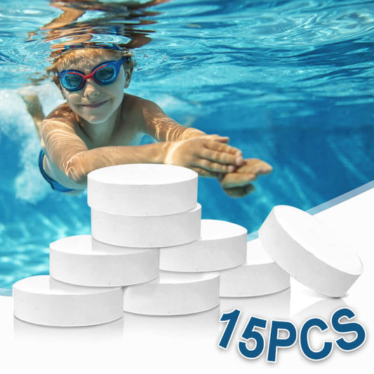 iToolMax 15 PCS 3 Inch Pool Chlorine Tablets for Solar Pool Chlorine Floater