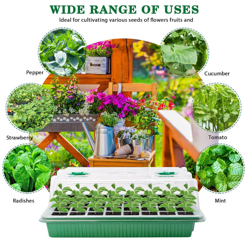 Our 80-cell tray maximizes plant production, perfect for herbs, veggies, and flowers. Unlike flimsy alternatives, it's durable, reusable, and easy to clean, ensuring stronger plants all seasonâideal for all gardeners and plant beginner!
