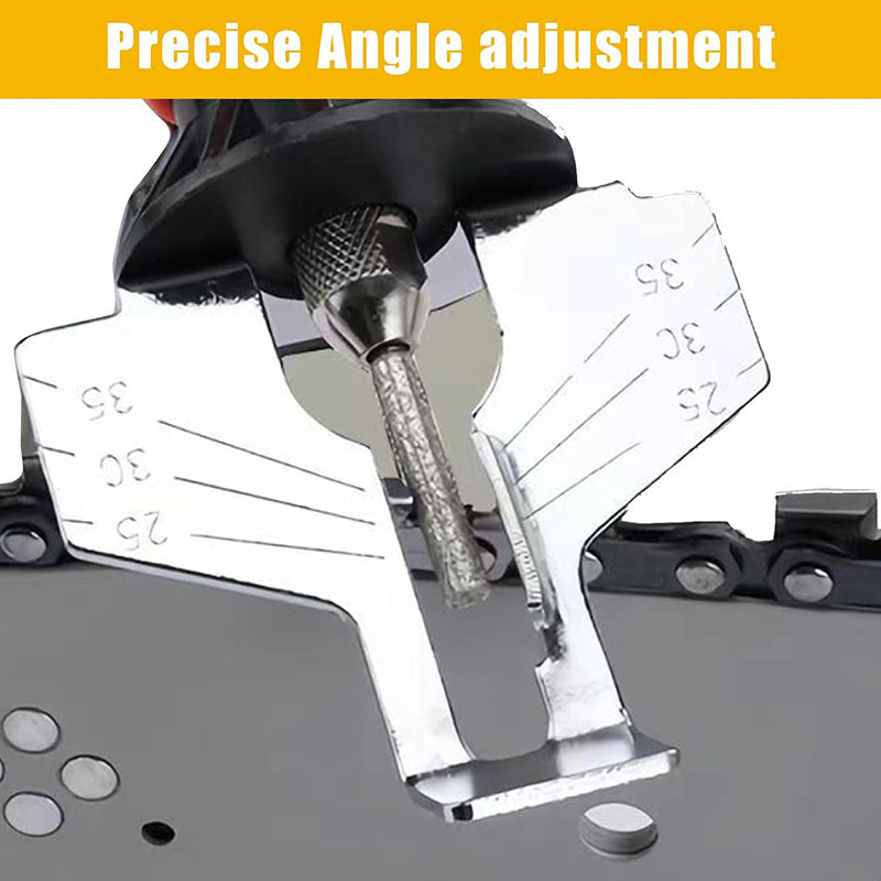 Chainsaw Sharpening File Kit with Angle Attachment