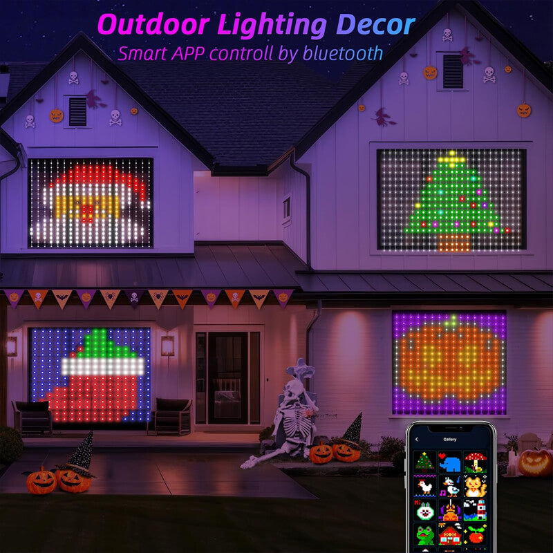 Luces LED de cortina sincronizadas inteligentes DIY