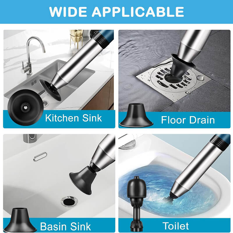 Perfect for unclogging toilets, sinks, floor drains, bathtubs, and more. Quickly clears blockages in bathrooms, kitchens, and laundry rooms, making it an all-in-one solution for your home’s toughest clogs.